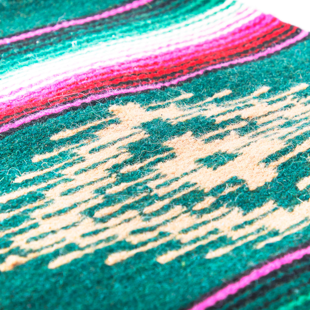 Green Aztec Runner Rug