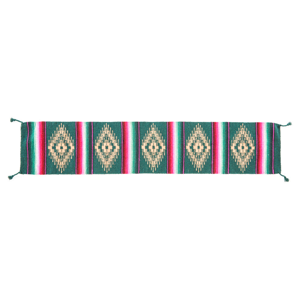 Green Aztec Runner Rug
