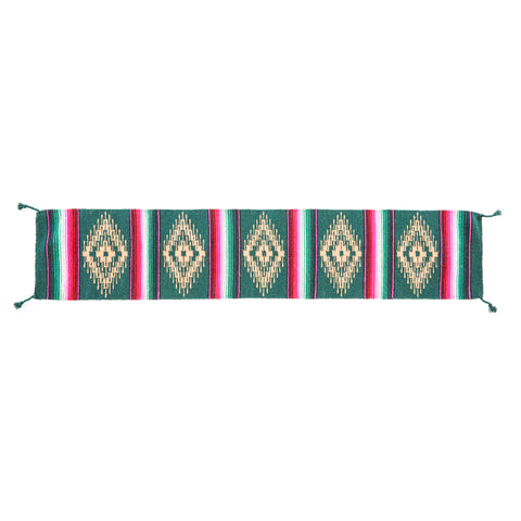 Green Aztec Runner Rug