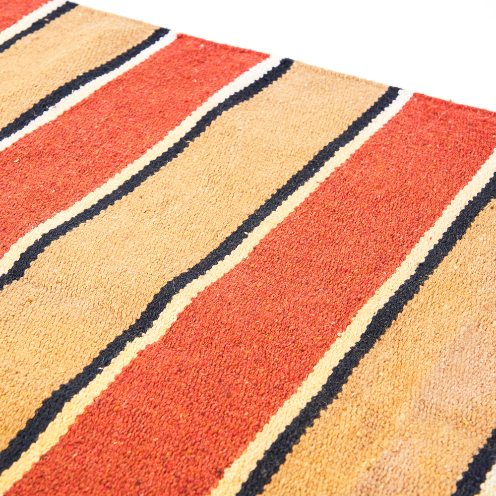Small Orange Brown Southwestern Blanket Rug