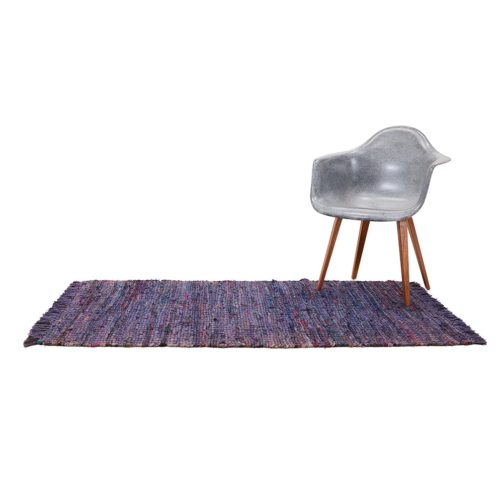 Purple Braided Woven Rug
