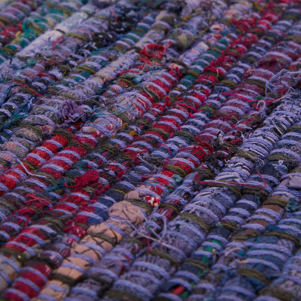 Purple Braided Woven Rug