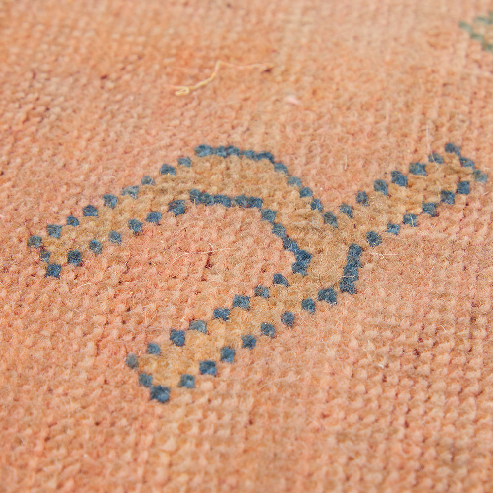Large Orange Kazak Tasseled Rug