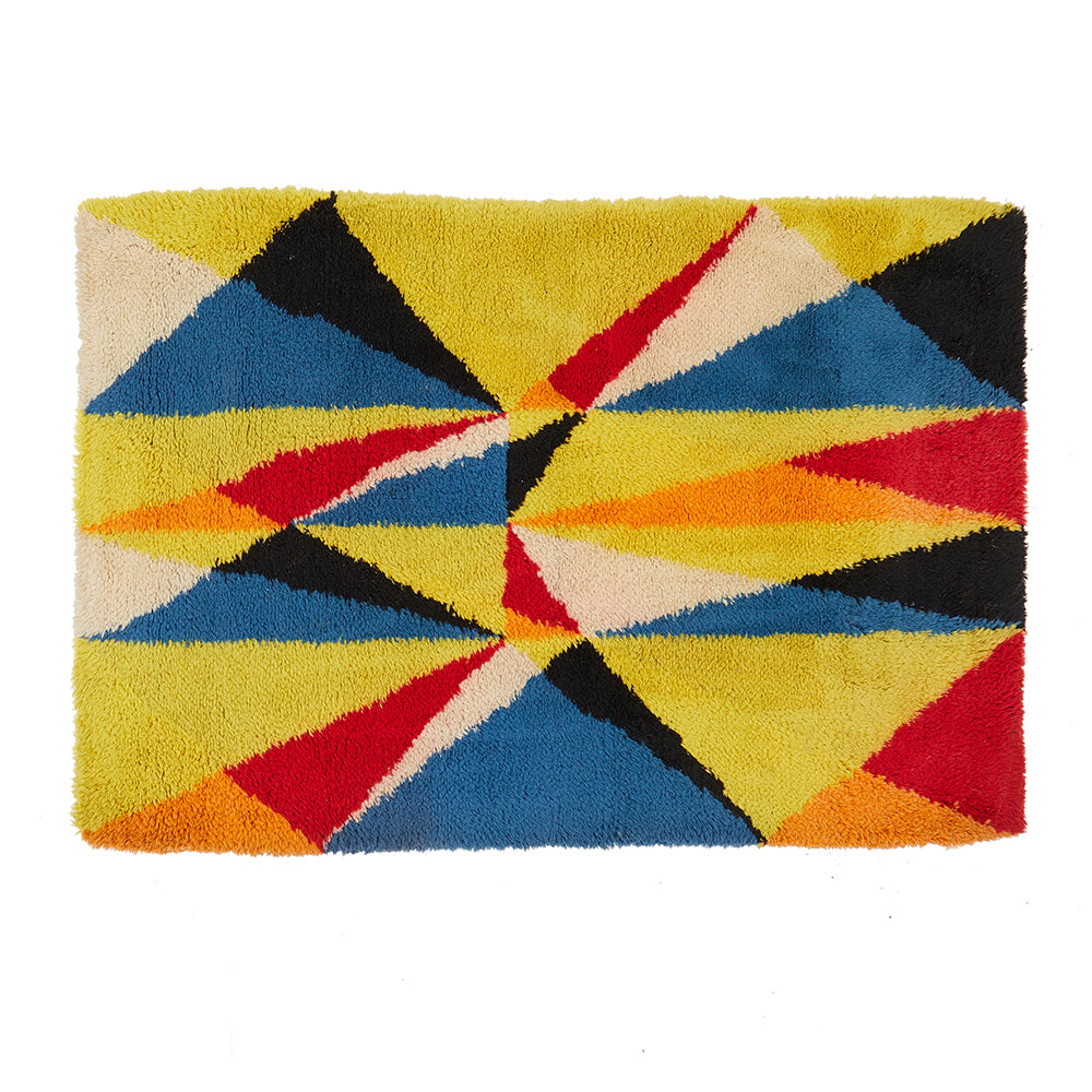 Plush Colorful Diamonds Rug