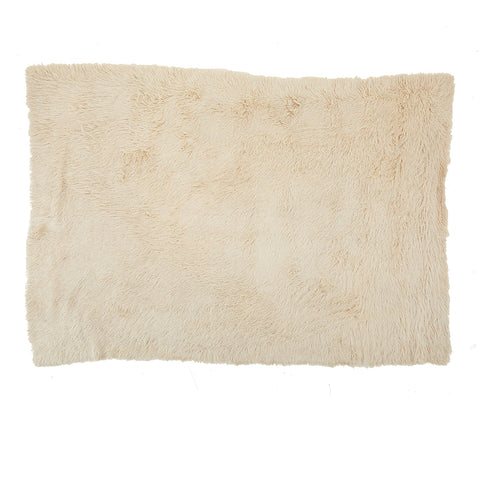 Cream Modern Shag Fur Rug