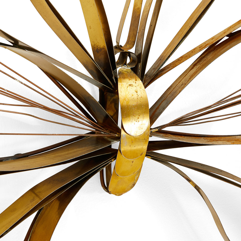 Large Brass Wire Butterfly Wall Sculpture