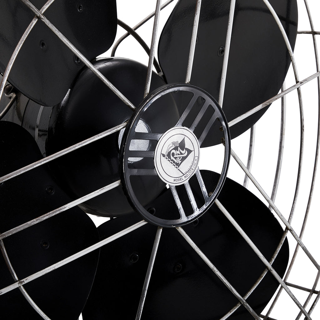 Black Vintage R&M Floor Fan