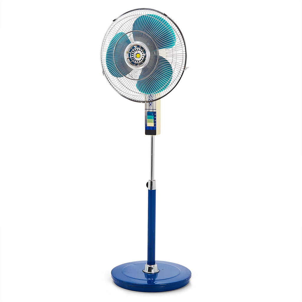 Electric Blue Standing Aurora Fan