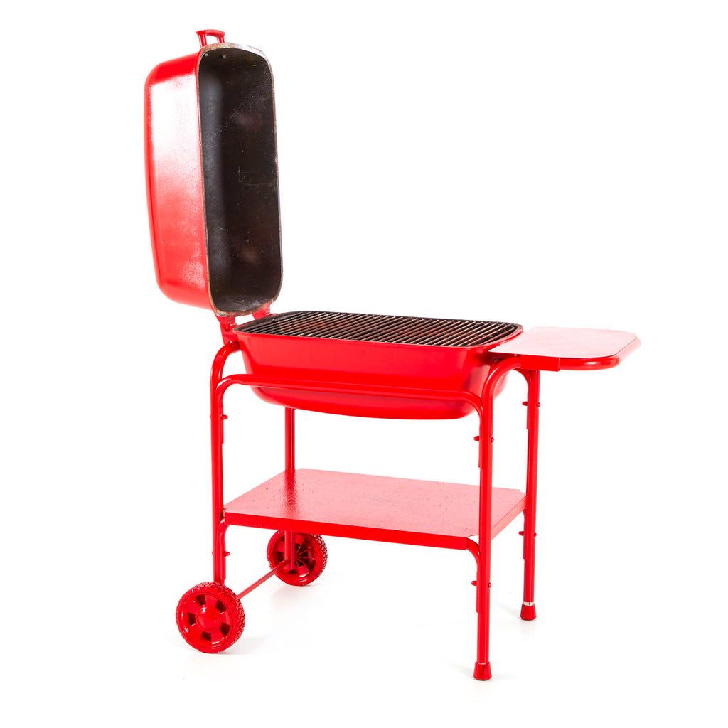 Red Solid Painted Cart Grill
