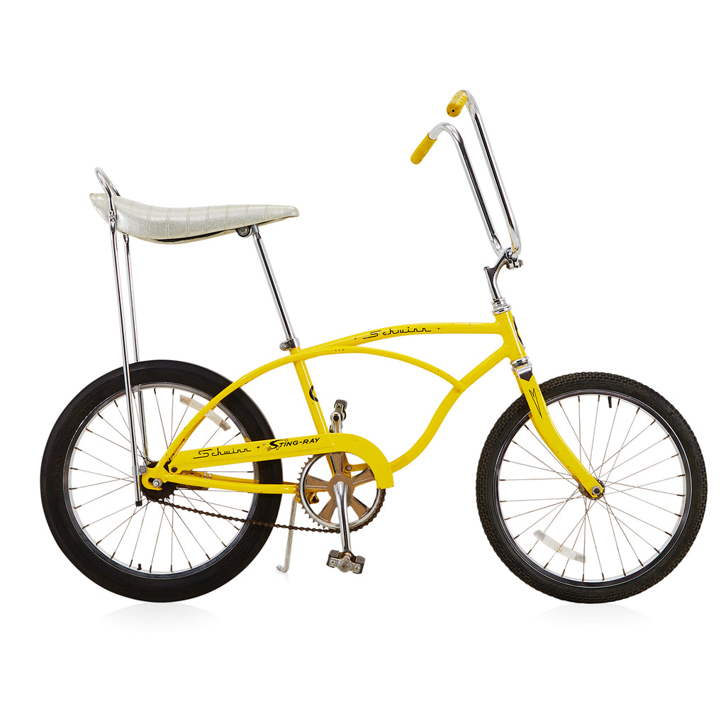 Yellow Schwinn Sting Ray Bike