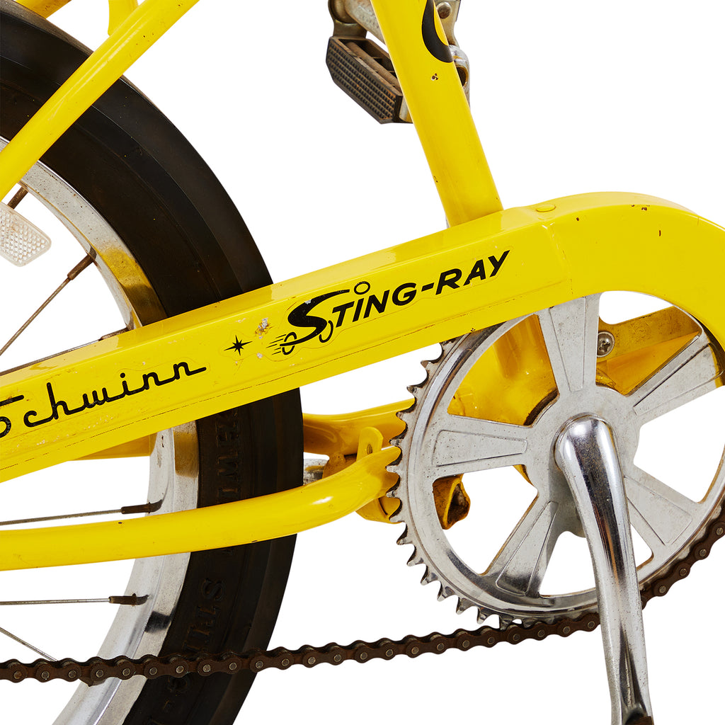 Yellow Schwinn Sting Ray Bike