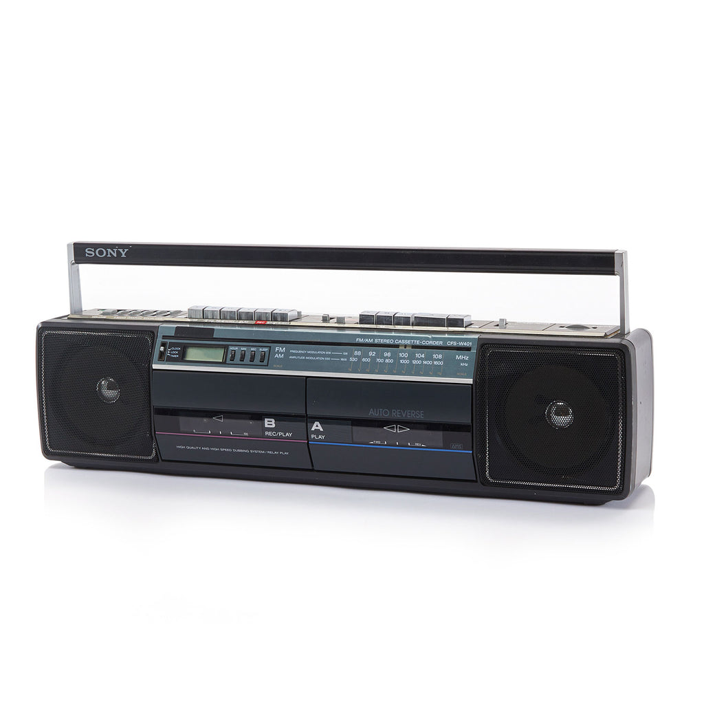 Black Sony Double Cassette Player Boombox