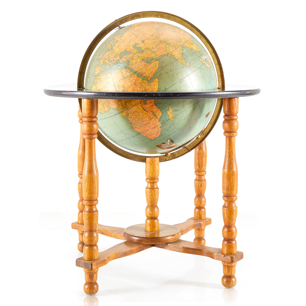 Wood Floor Stand Vintage Globe
