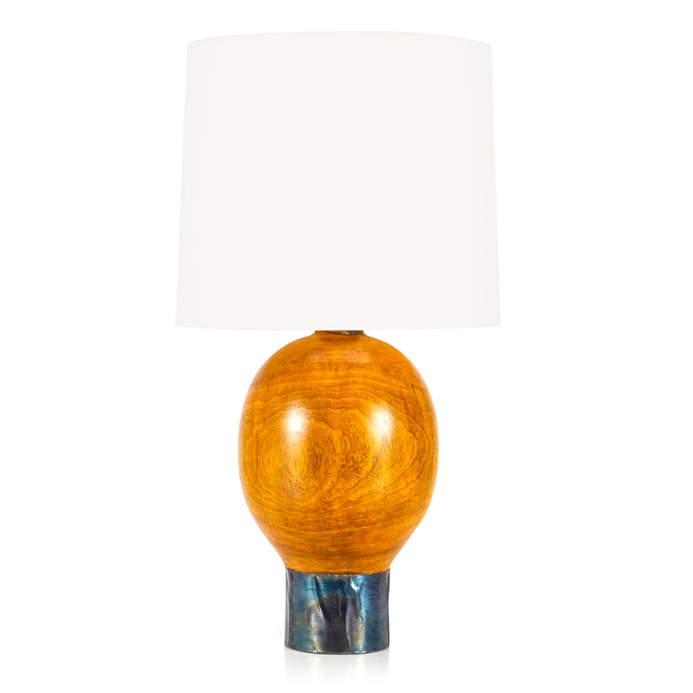 Wood and Iron Table Lamp