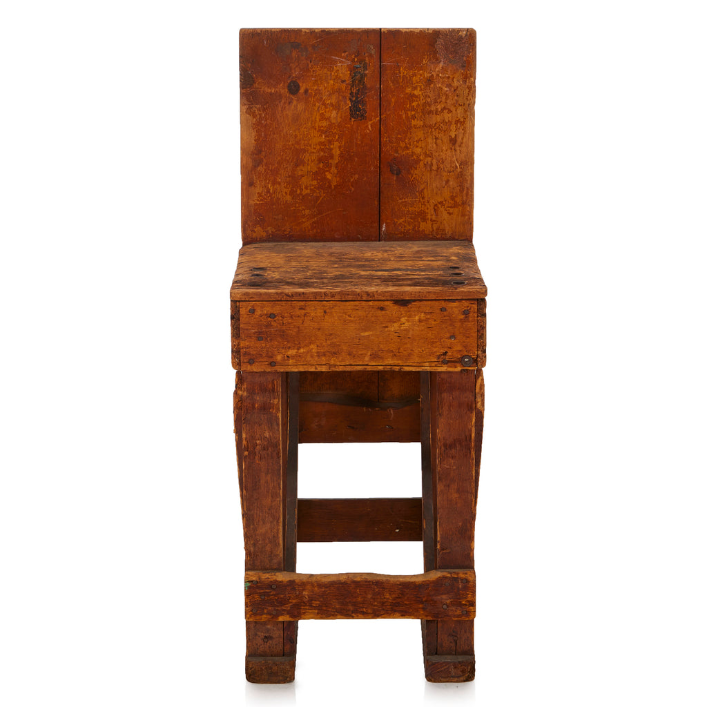Wood Rustic Barn Stool