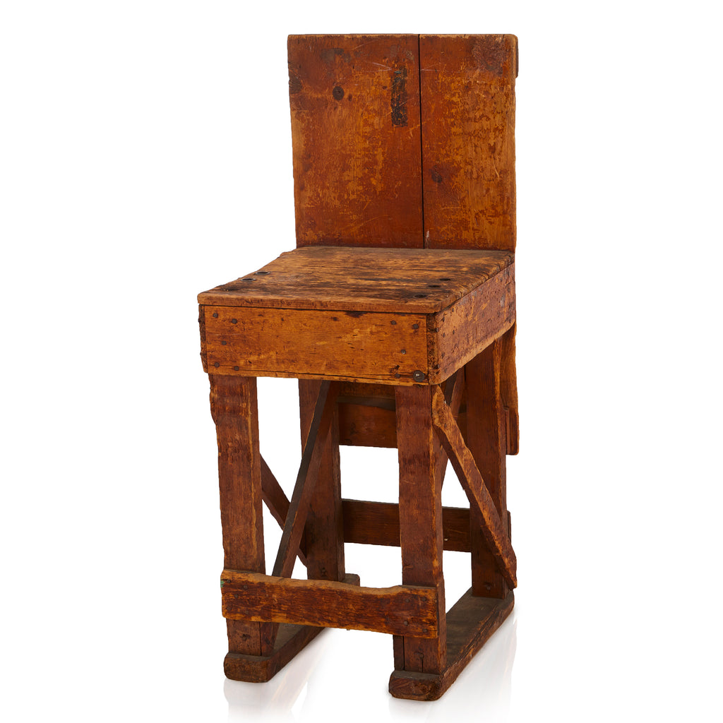 Wood Rustic Barn Stool