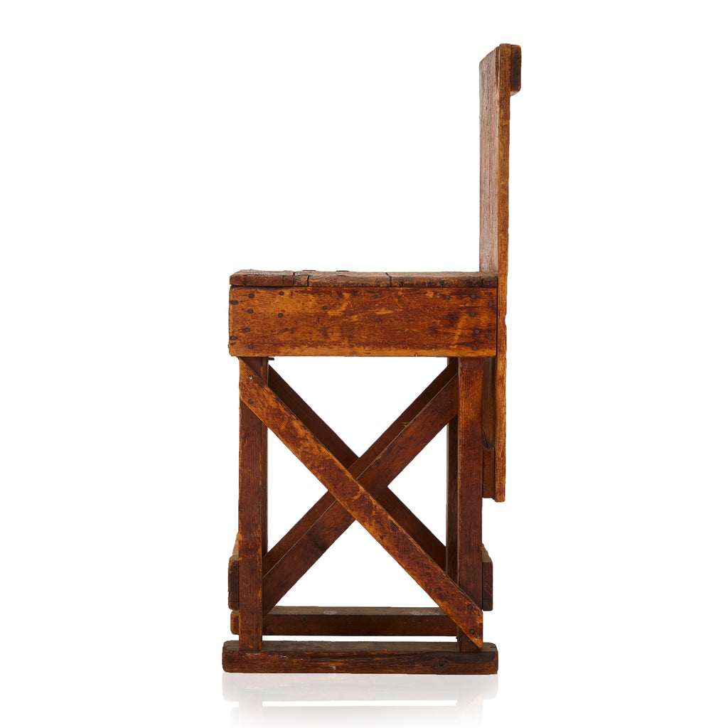 Wood Rustic Barn Stool