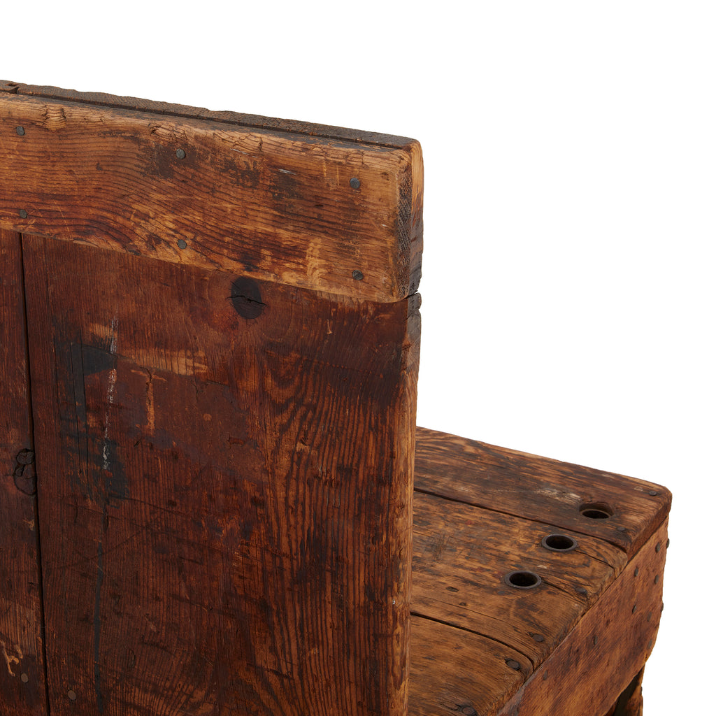 Wood Rustic Barn Stool