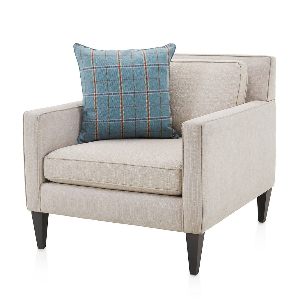 Teal Plaid Pillow