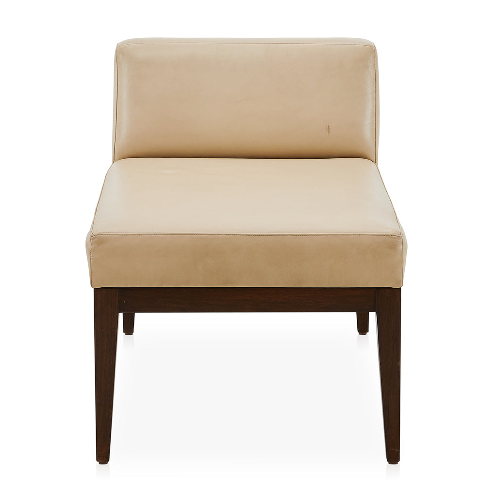 Beige Low-Back Lounge Chair