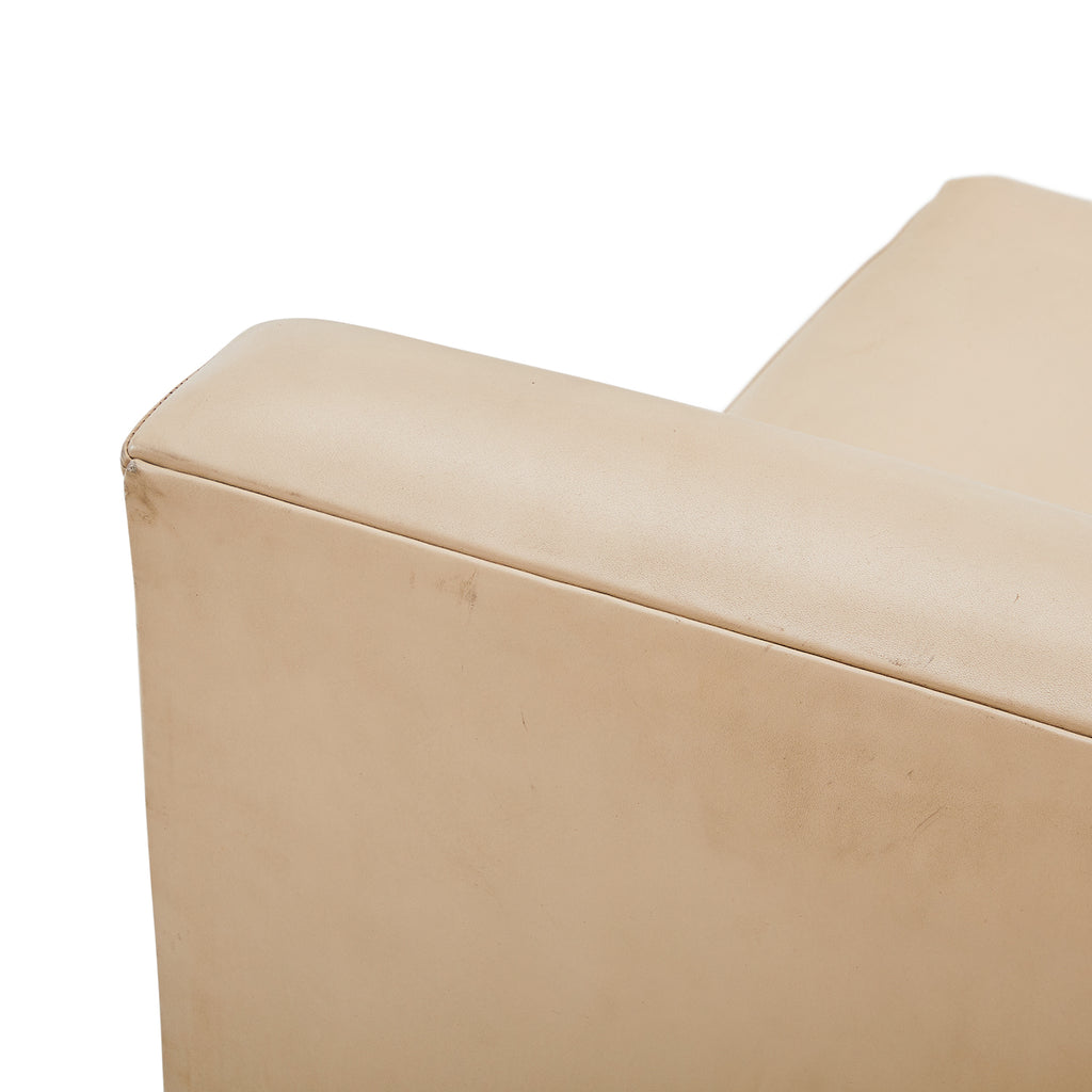 Beige Low-Back Lounge Chair