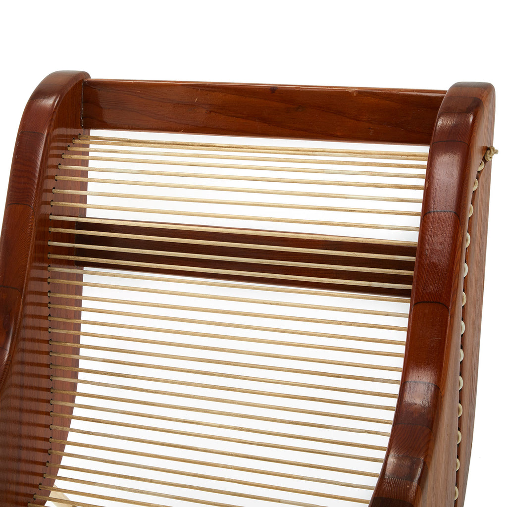 Mahogany Wood Strung Outdoor Chair