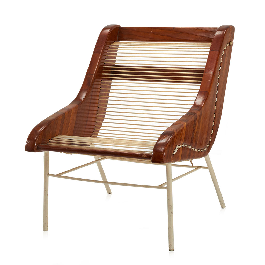 Mahogany Wood Strung Outdoor Chair