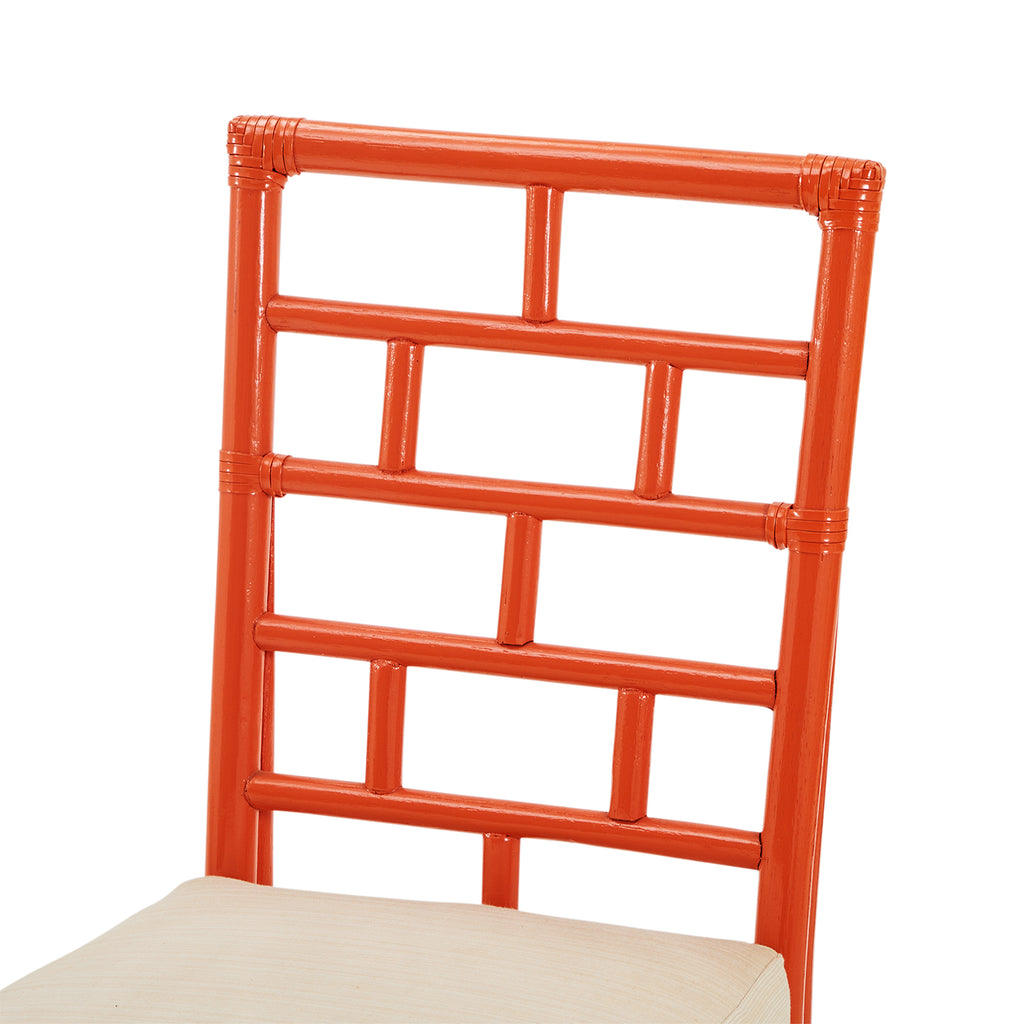 Orange Bamboo Side Chair