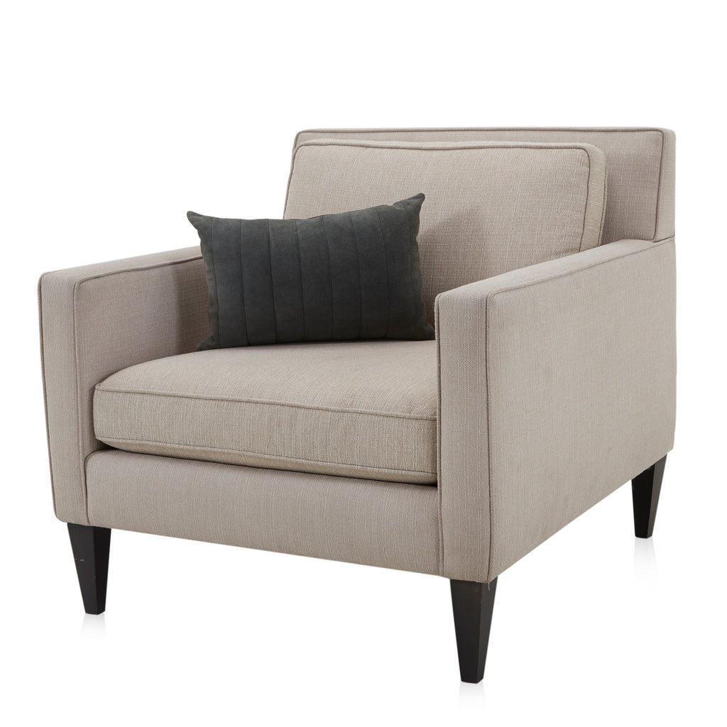 Dark Grey Suede Lines Pillow