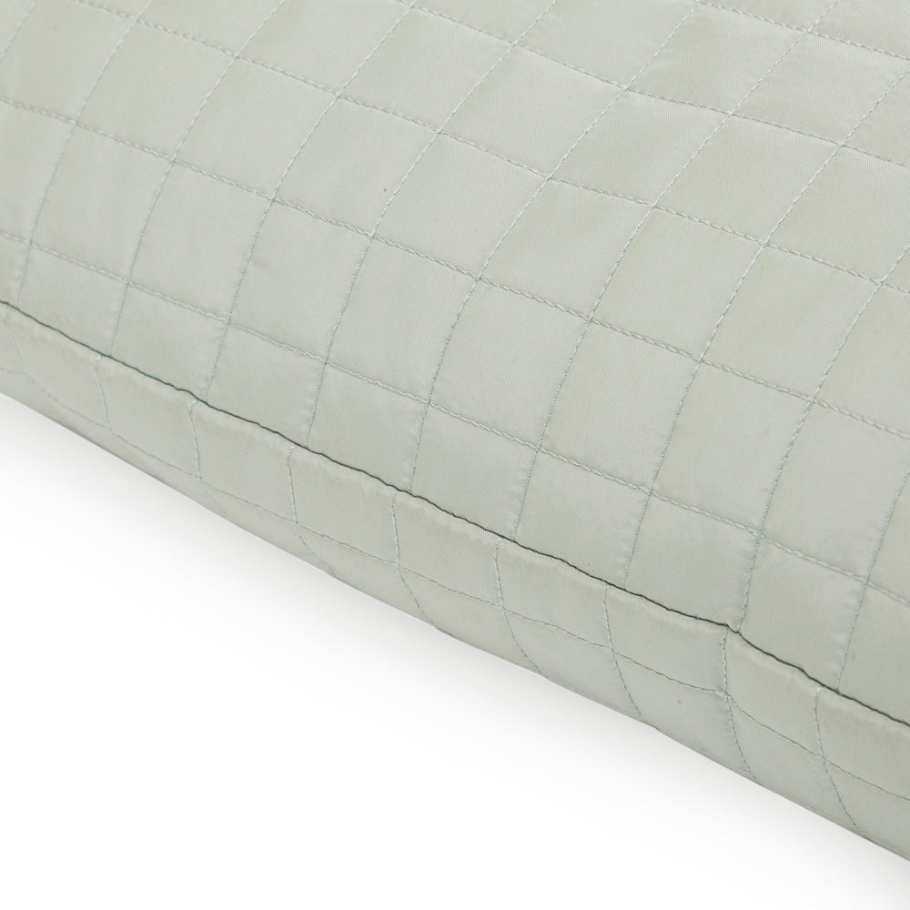 Sage Silk Quilt Stitched Pillow