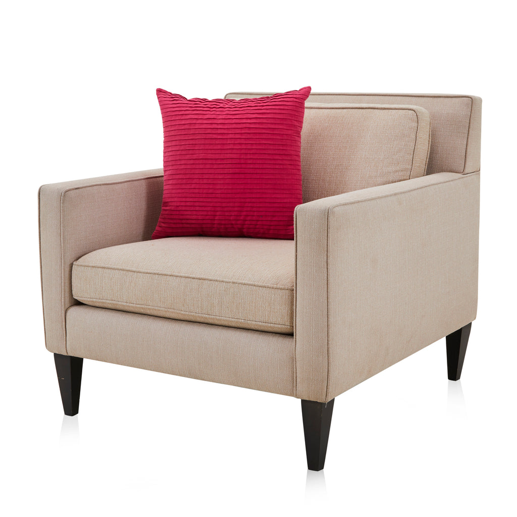 Raspberry Pleated Stripe Pillow