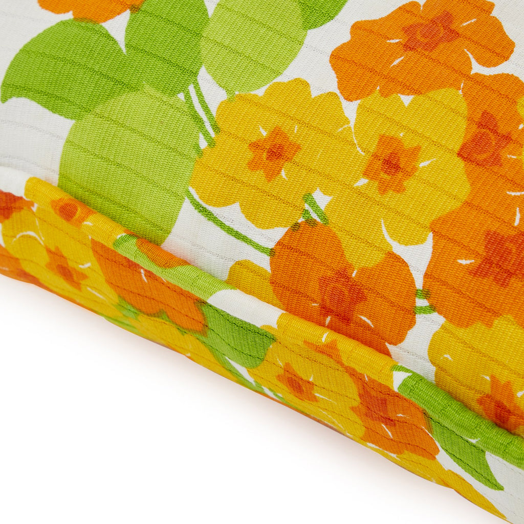 Small Orange-Yellow Floral Pillow