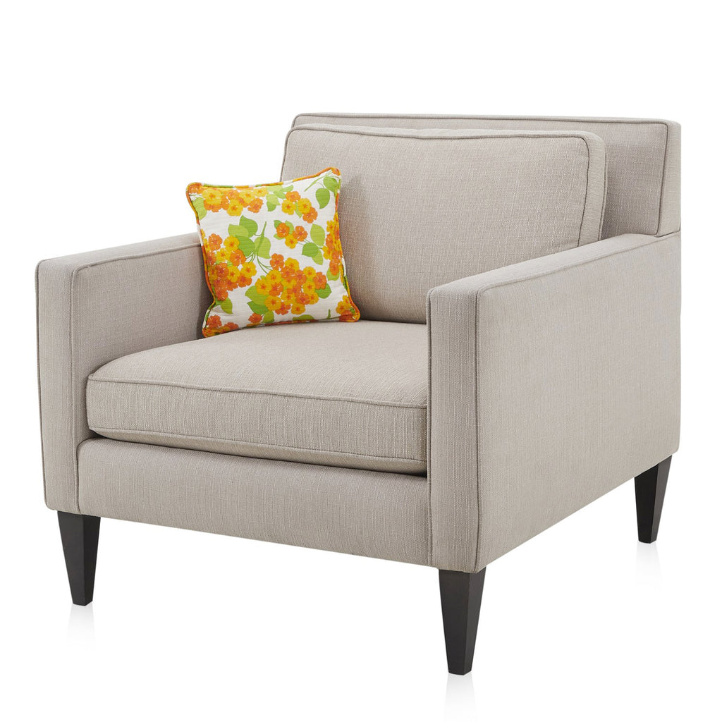 Small Orange-Yellow Floral Pillow