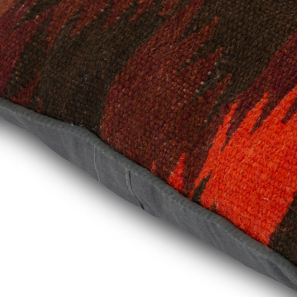 Red + Burgundy Aztec Pattern Pillow