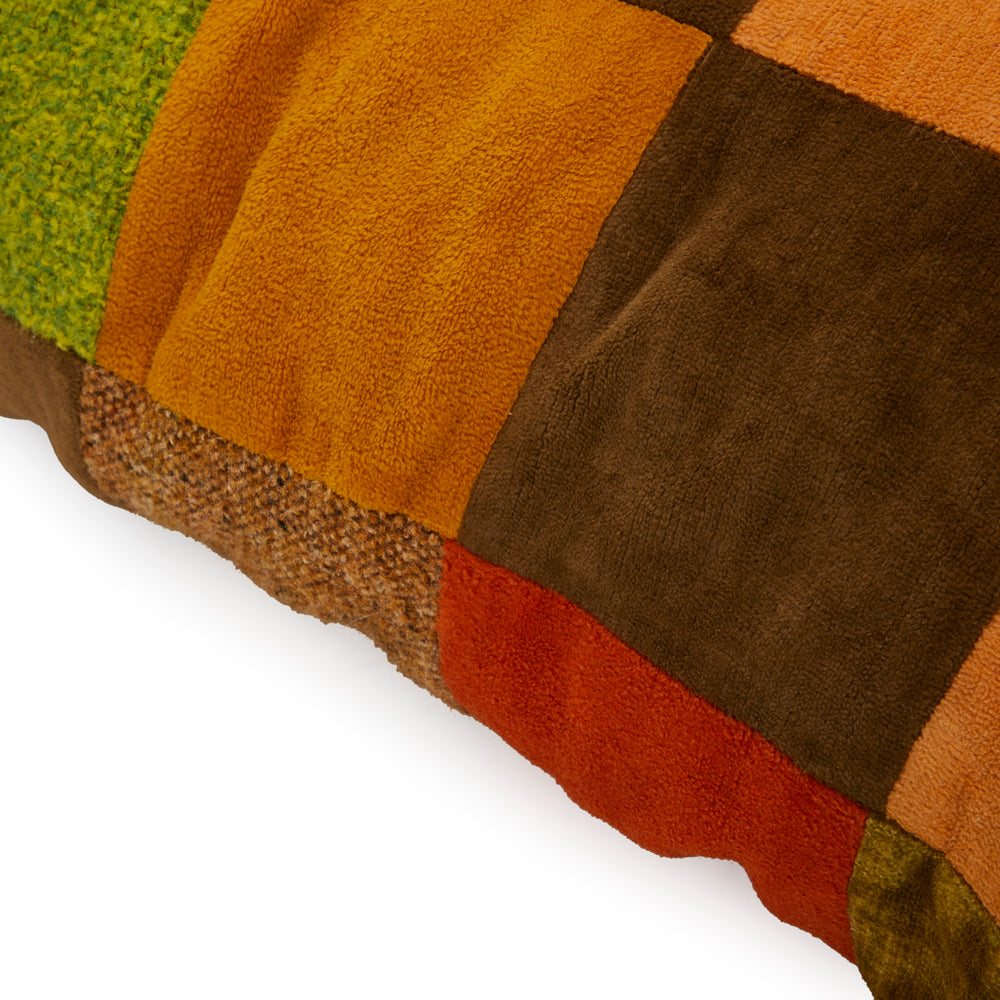 Large Multicolor Checkered Pillow
