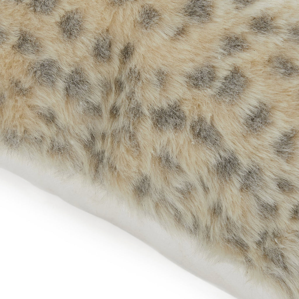Tan Faux Cheetah Fur Pillow