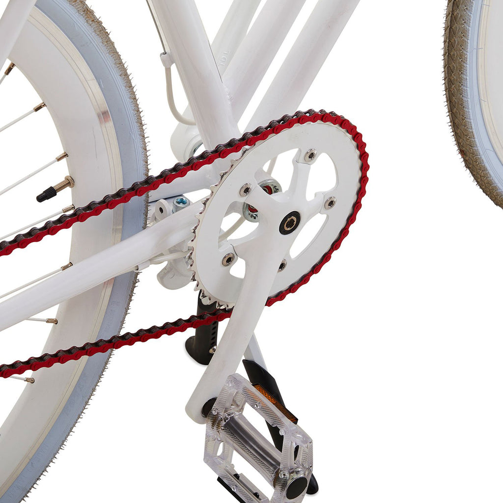 White Martone V3 Bicycle With Basket