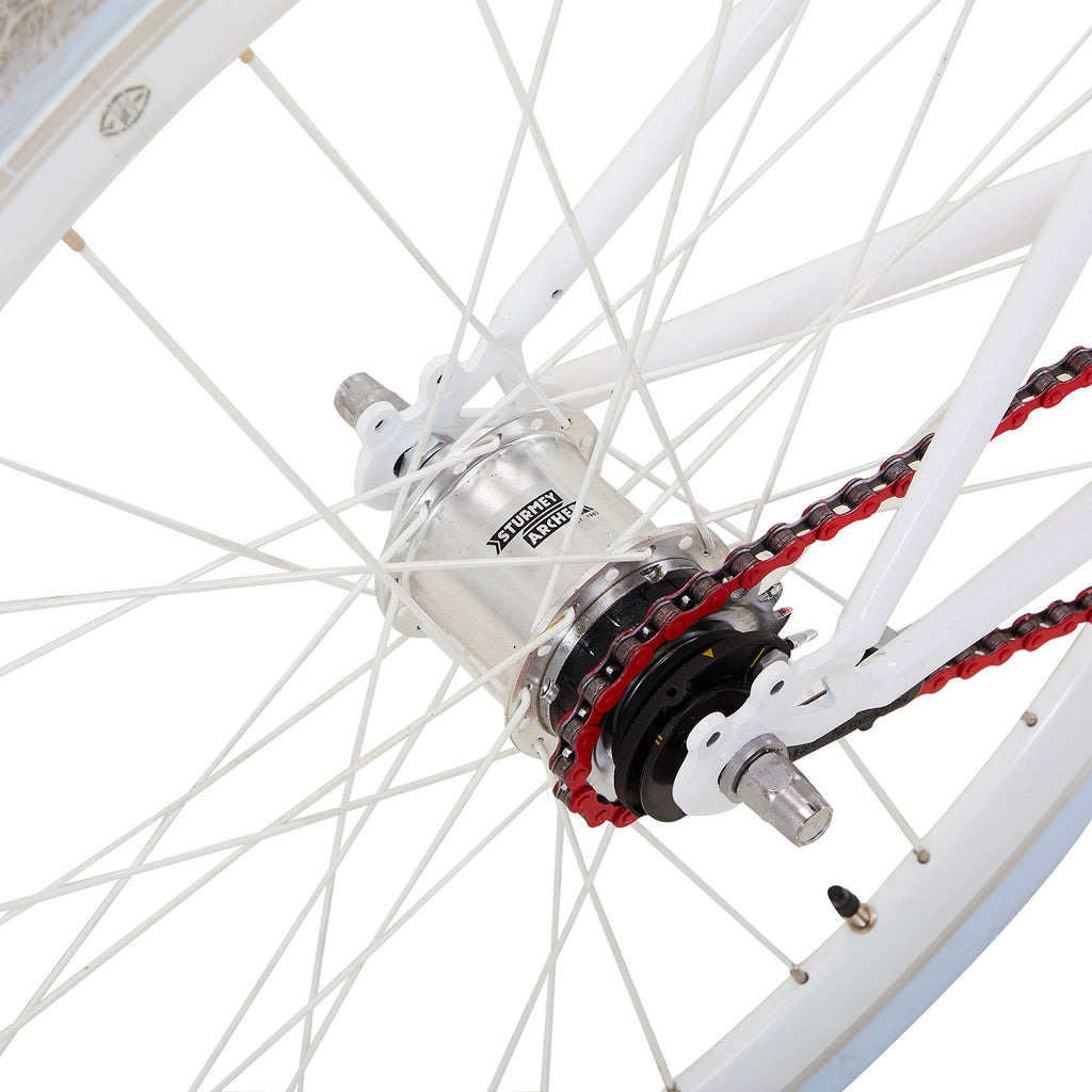 White Martone V3 Bicycle With Basket