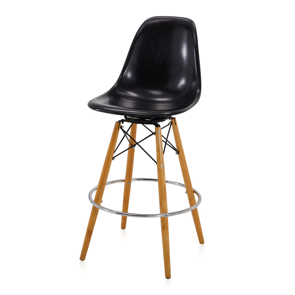 Shell Dowel Bar Stool with Swivel Base