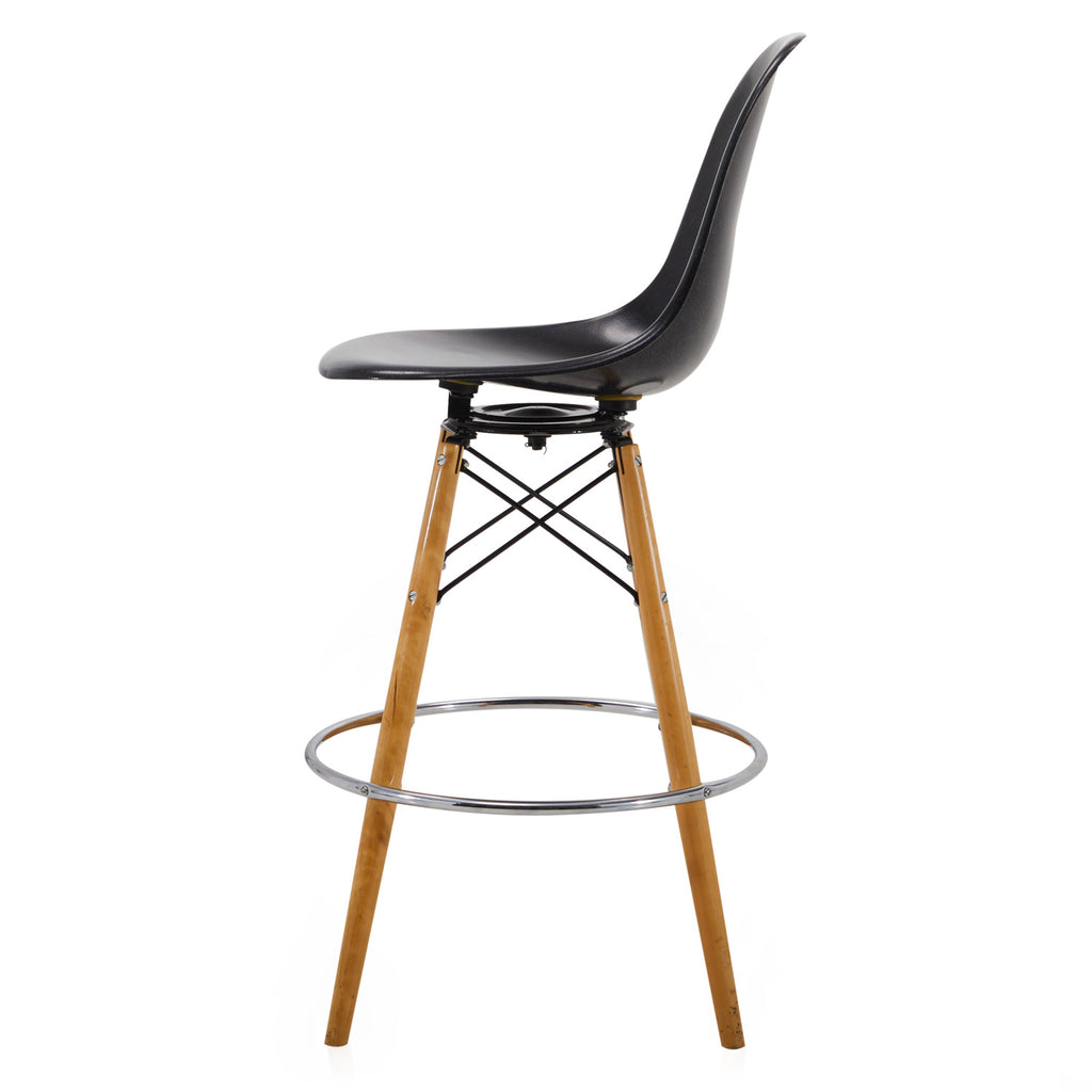 Shell Dowel Bar Stool with Swivel Base