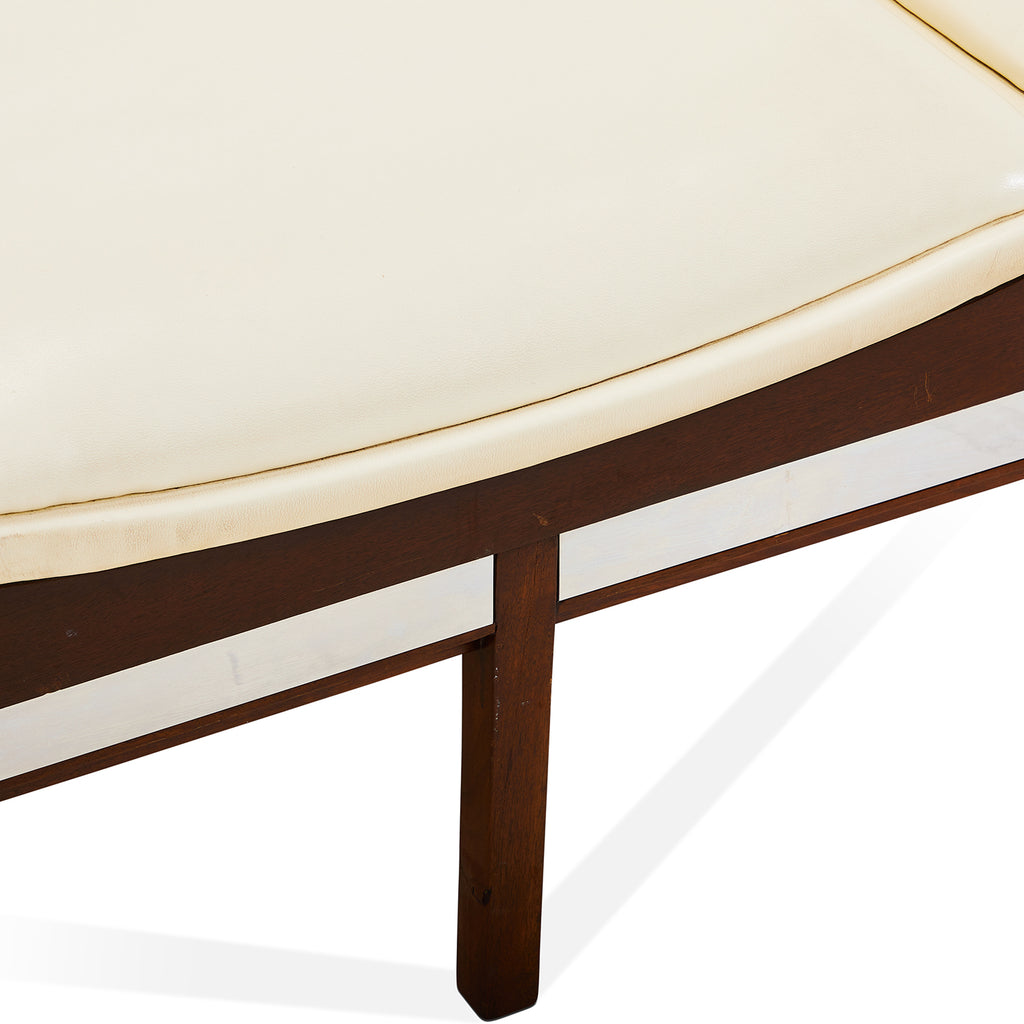 Three Cushion Walnut Bench