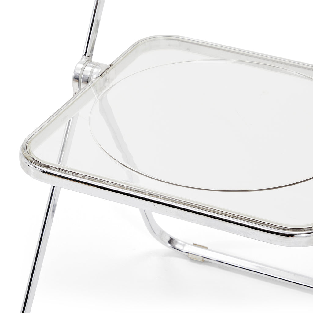 Lucite & Chrome Plia Folding Chair