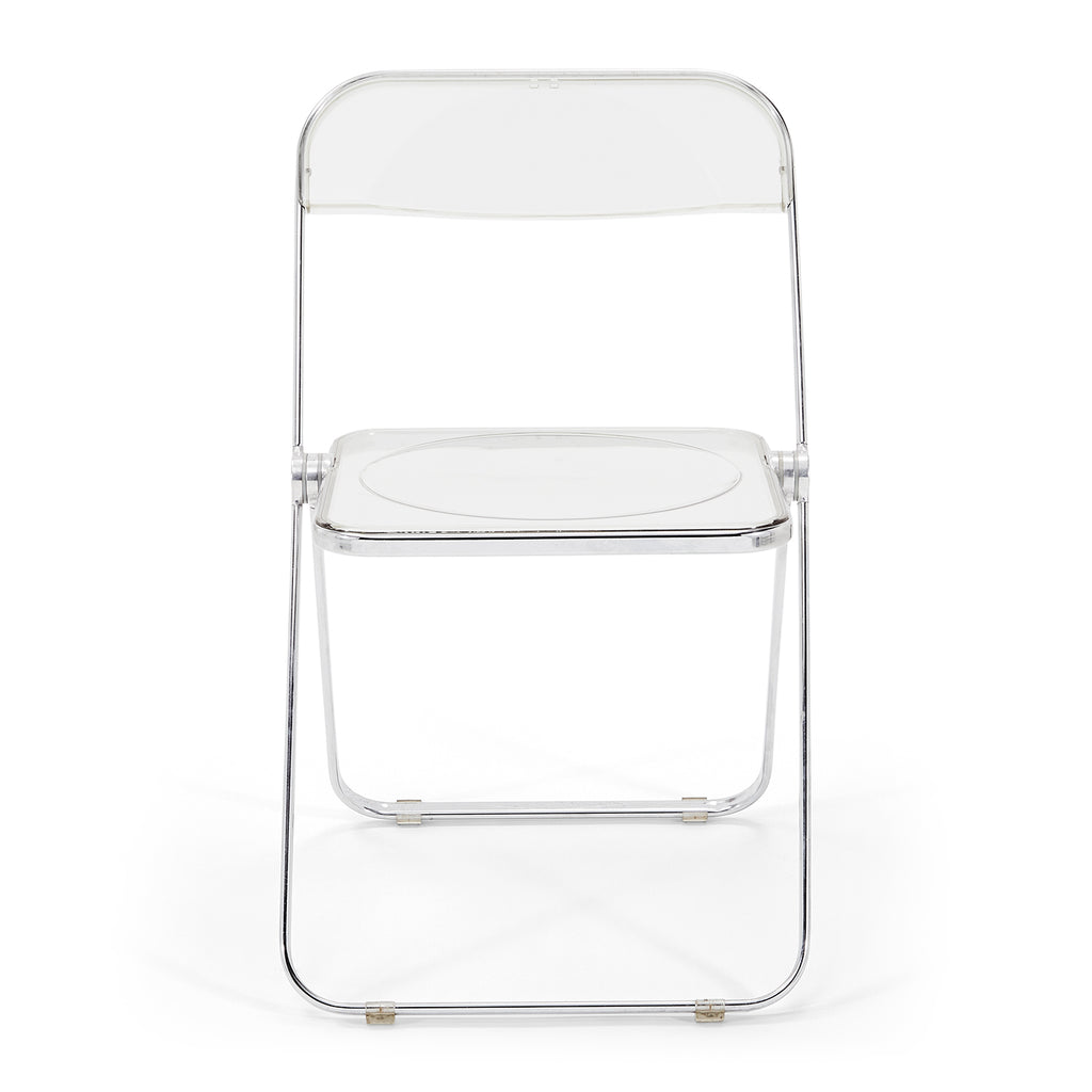 Lucite & Chrome Plia Folding Chair