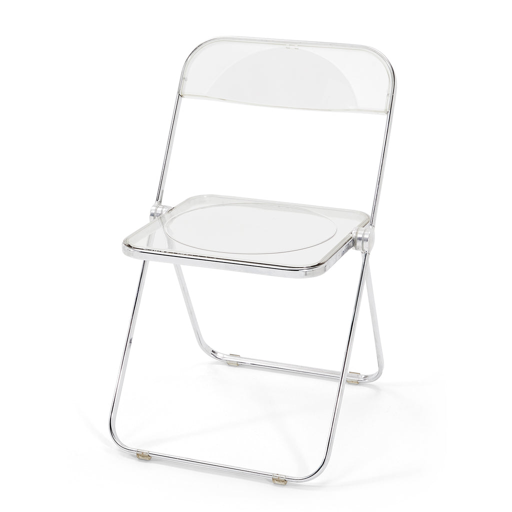 Lucite & Chrome Plia Folding Chair