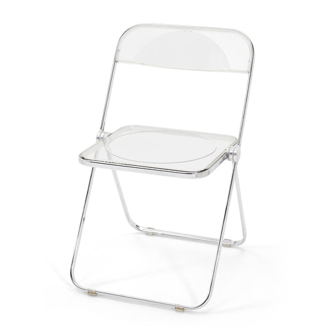 Lucite & Chrome Plia Folding Chair