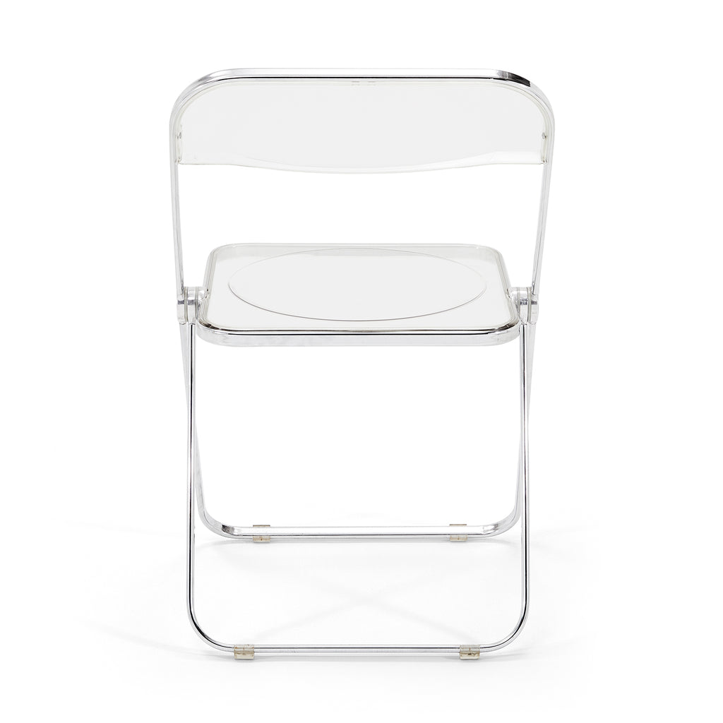 Lucite & Chrome Plia Folding Chair