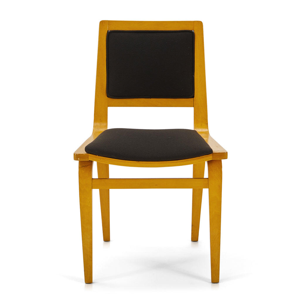 Wood & Black Modern Thonet Side Chair