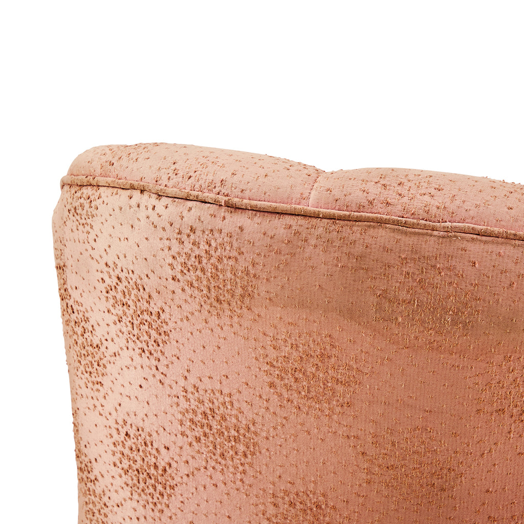 Pink Champagne Worn Vintage Lounge Chair
