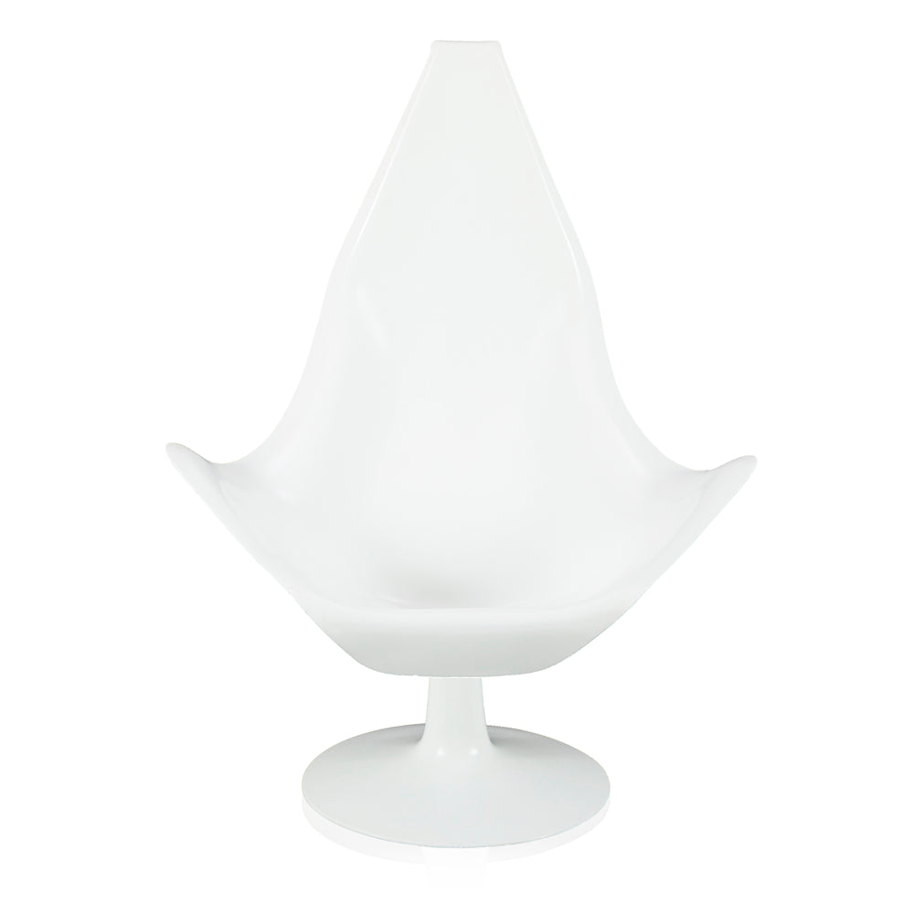 White Tri-Point Mod Lounge Chair