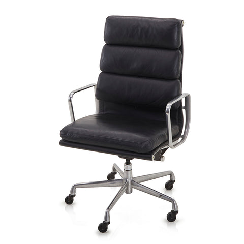 Black 3 Pad Rolling Office Chair